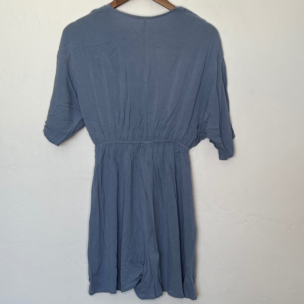 Cupshe Plunging V Neck Cover Up Dress Light Blue Small - Picture 5 of 6